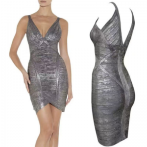 Kesäpainetut kultaneulottu kaksinkertainen v suspenderit tiukka sidosmekko hame