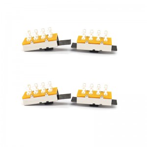 liukukytkin SS23L16, korkeavirta, kolme-asento, kaksinkertainen-rivi, 8-nasta, silputukytkin, pystysuuntainen liukukytkin mekaaniseen laitteeseen