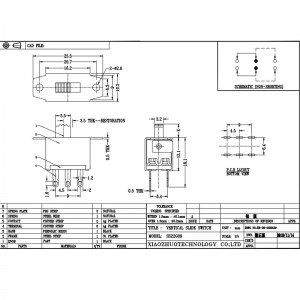 Liukukytkin SS22G09 lakaisrobotille on kaksinkertainen-rivi 6-Pin Portical Toggle Reset Switch