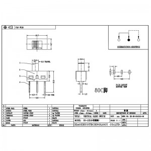 Liukukytkin SS12D10 Elektroninen lelun liukukytkin 2-Asema 3-nastainen-Stage Band Switch