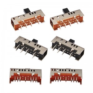 liukukytkin SS23H06, kaksinkertainen-rivi 8-Pin pystysuuntainen liukukytkin, pystysuuntainen liukukytkin sähköhuovan sähkölämmittimelle