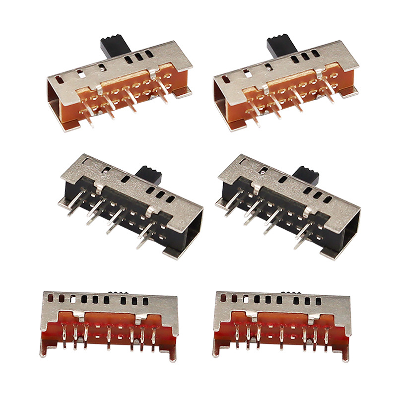 liukukytkin SS23H06, kaksinkertainen-rivi 8-Pin pystysuuntainen liukukytkin, pystysuuntainen liukukytkin sähköhuovan sähkölämmittimelle