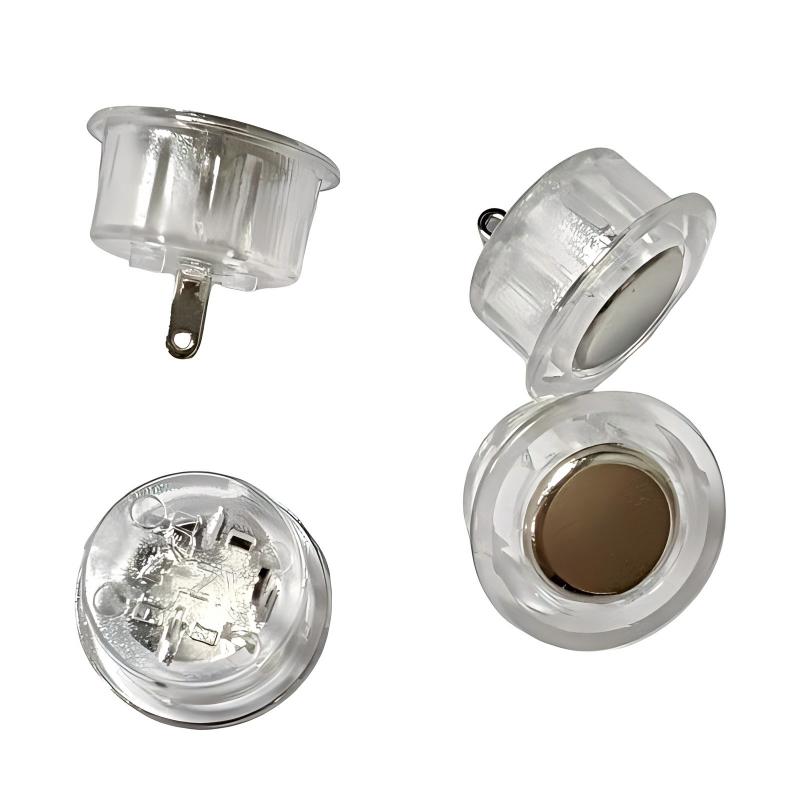 Tact-kytkin (ei valoa) 12 mm upotettu vaatekaappeja ja kaappeja varten; 5 V kosketus-ohjattu himmennettävä LED-valo liiketunnistimella